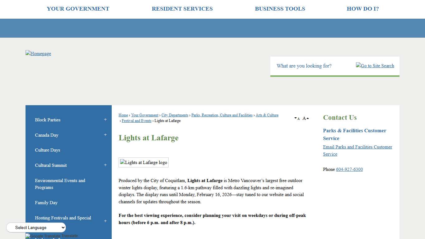 Lights at Lafarge | Coquitlam, BC