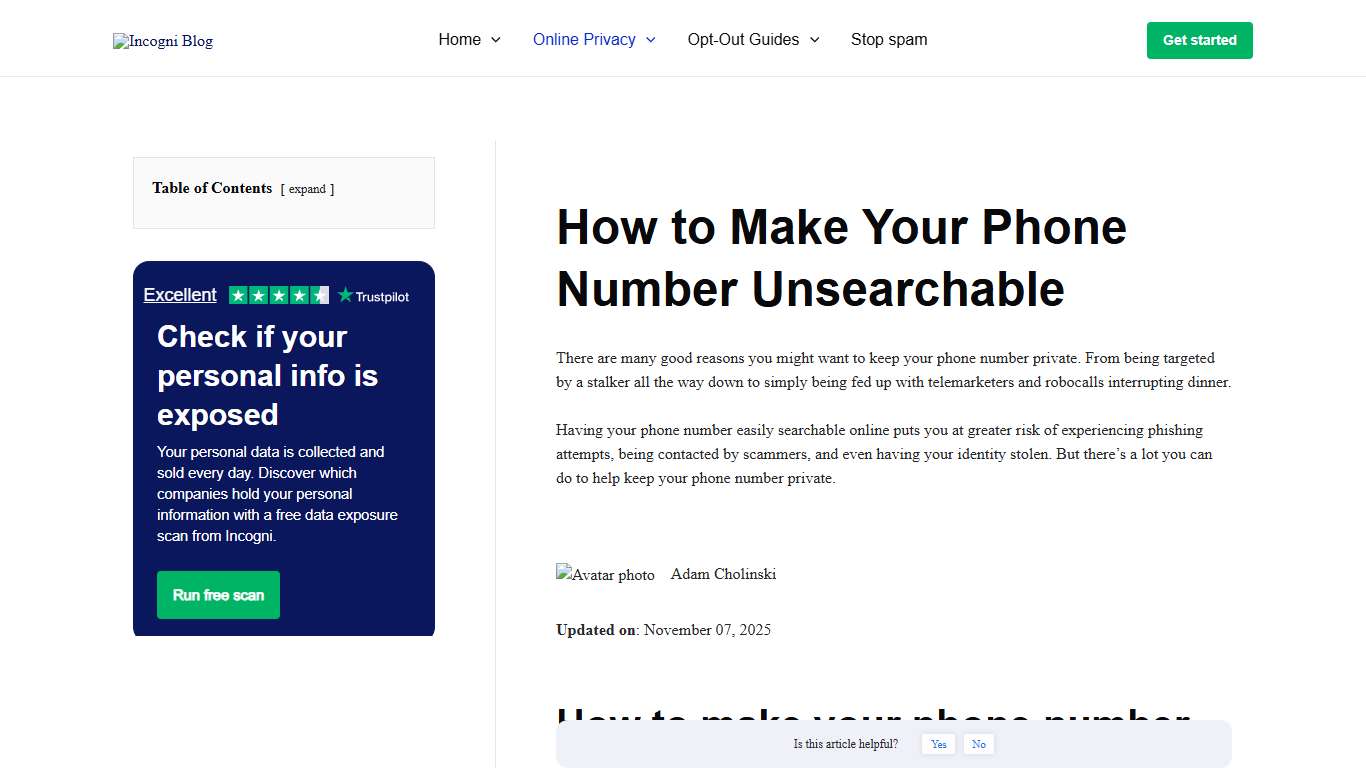 How to Make Your Phone Number Unsearchable [2026] | Incogni